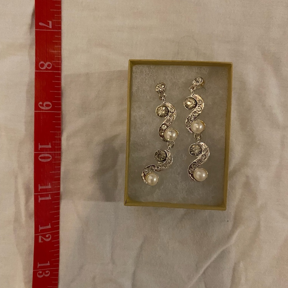 Drop silver / pearl earrings! Worn for a pageant interview once!